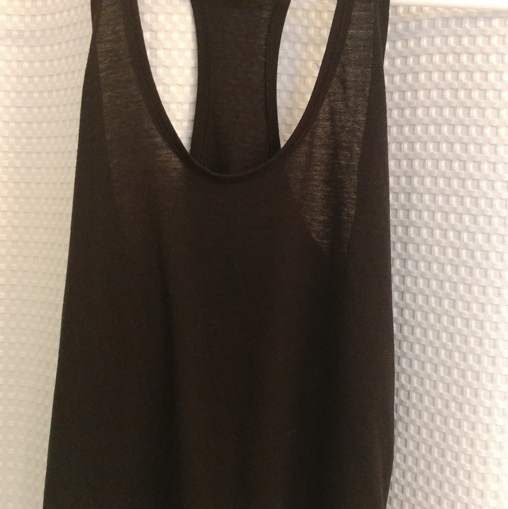 Black flowy tank